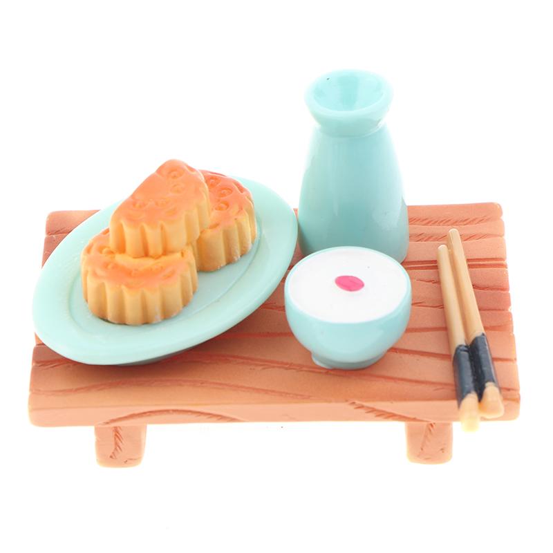 Micro Landscape Small Ornaments Resin Crafts Moon Cakes Rabbit Mid-Autumn Festival Decoration