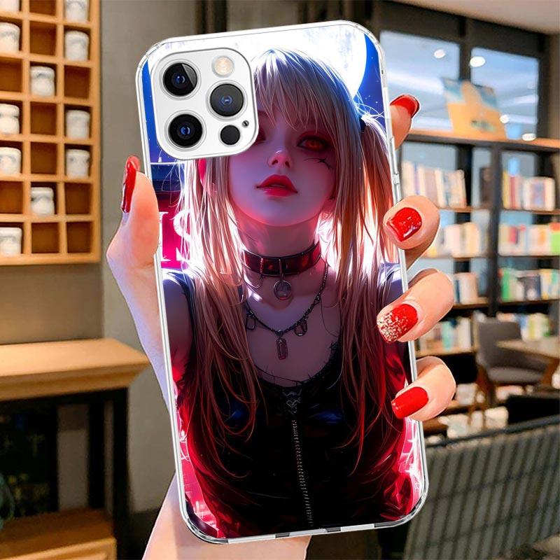N-Note D-Death MisaMisa Cover Phone Case For iPhone 16 17 Air 15 14 Pro Max 16E Phone Case 13 Mini 12 11 7 SE 8 Print Pattern Fi