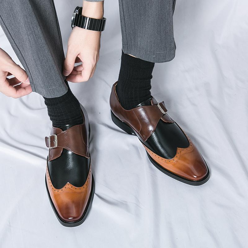 Luxury Brand Mens Dress Shoes British Style Casual Business Shoes High Quality Leather Formal Shoes Plus Size 38-48 Men Loafers