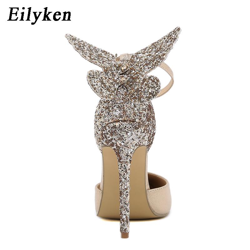 Fashion Eilyken Bow High Heels Women Pointed Toe Shallow Mouth Stiletto Hollow Sexy Strap Sandals Women Fashion Sandals
