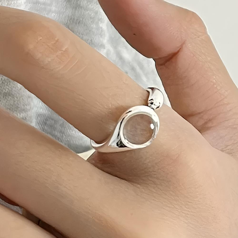 Sam Panda 925 Rings for Women Simple Geometric Handmade Irregular Retro Ring Gold Zircon Allergy For Birthday Gift