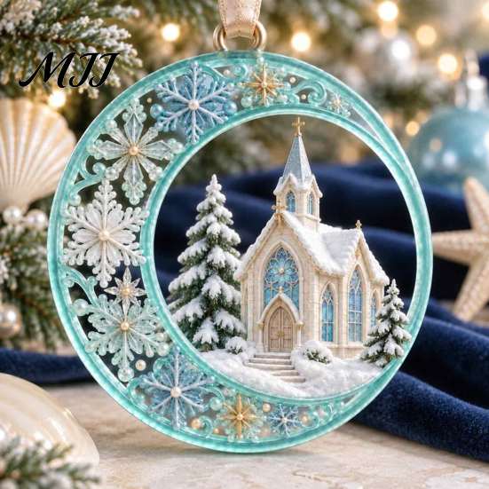 Seasonal Home Ornament Acrylic Christmas Tree Pendant, Decorative Hanging Ornament, Exquisite Winter Festival Gift Decorations for Garden Fireplace