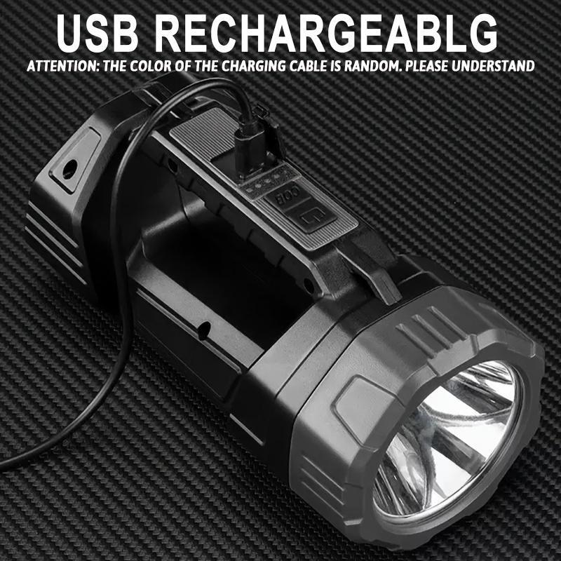 Solar LED Flashlight, Rechargeable Torch with Digital Power Indicator, Portable Light for Camping, Hiking, Home and Emergency Use