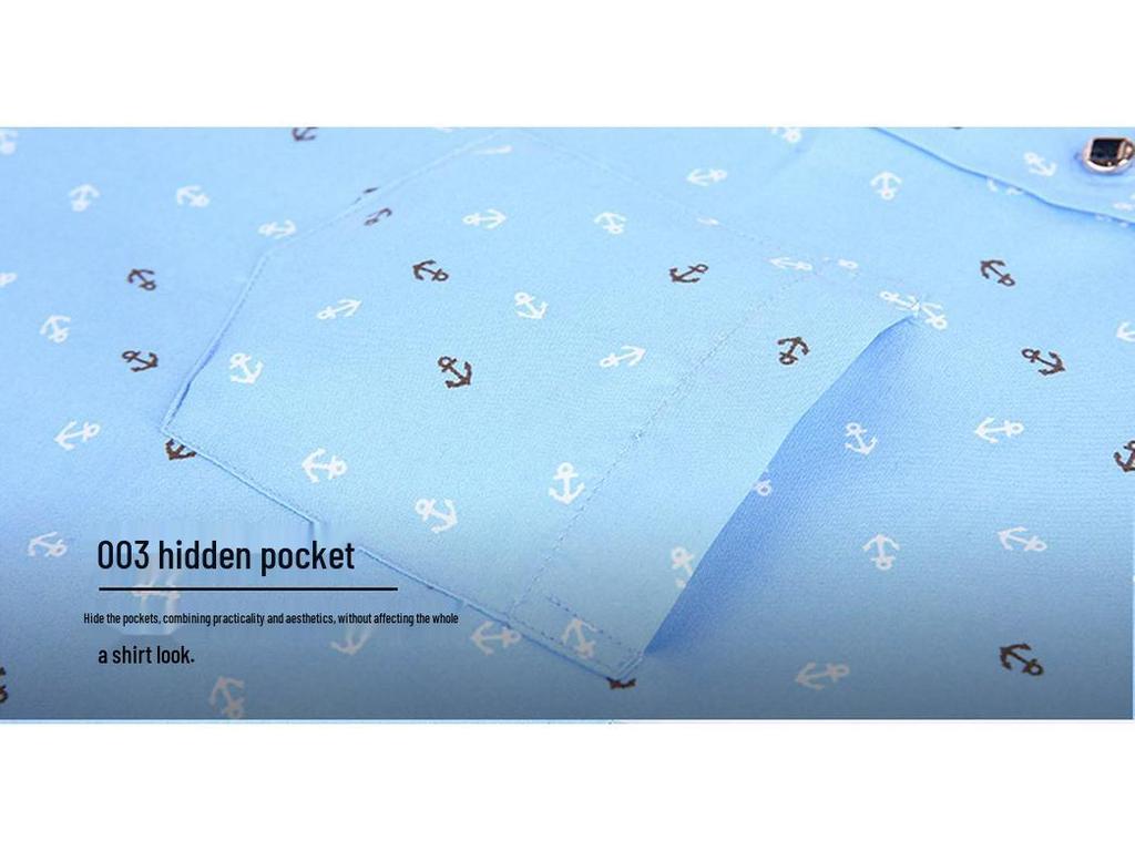 Camisa Masculina de Manga Longa com Gola Turn-Down, Estampa Xadrez Floral, Corte Slim.