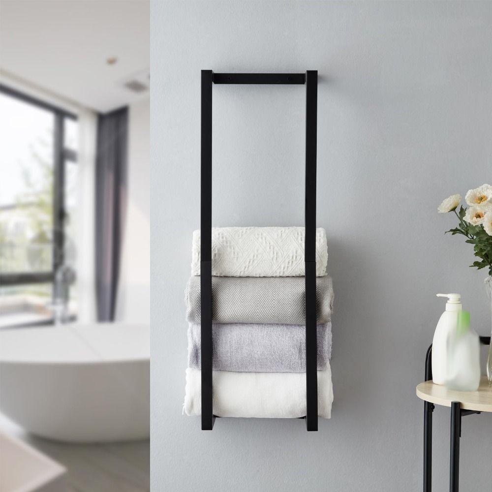 Strong Load-bearing Bathroom Wall Towel Rack Toilet Paper Holder Set  Bathroom Organization