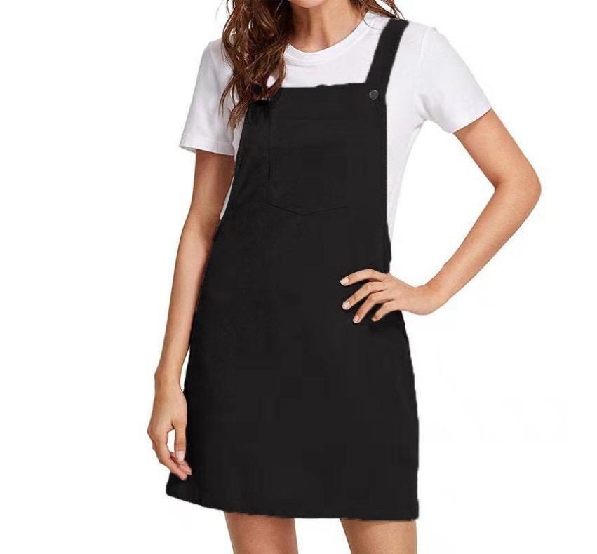 Autumn Winter Women Pocket Retro Corduroy Dress Sexy Sleeveless Vintage Party Dress Casual Solid Slim Suspender Sundress