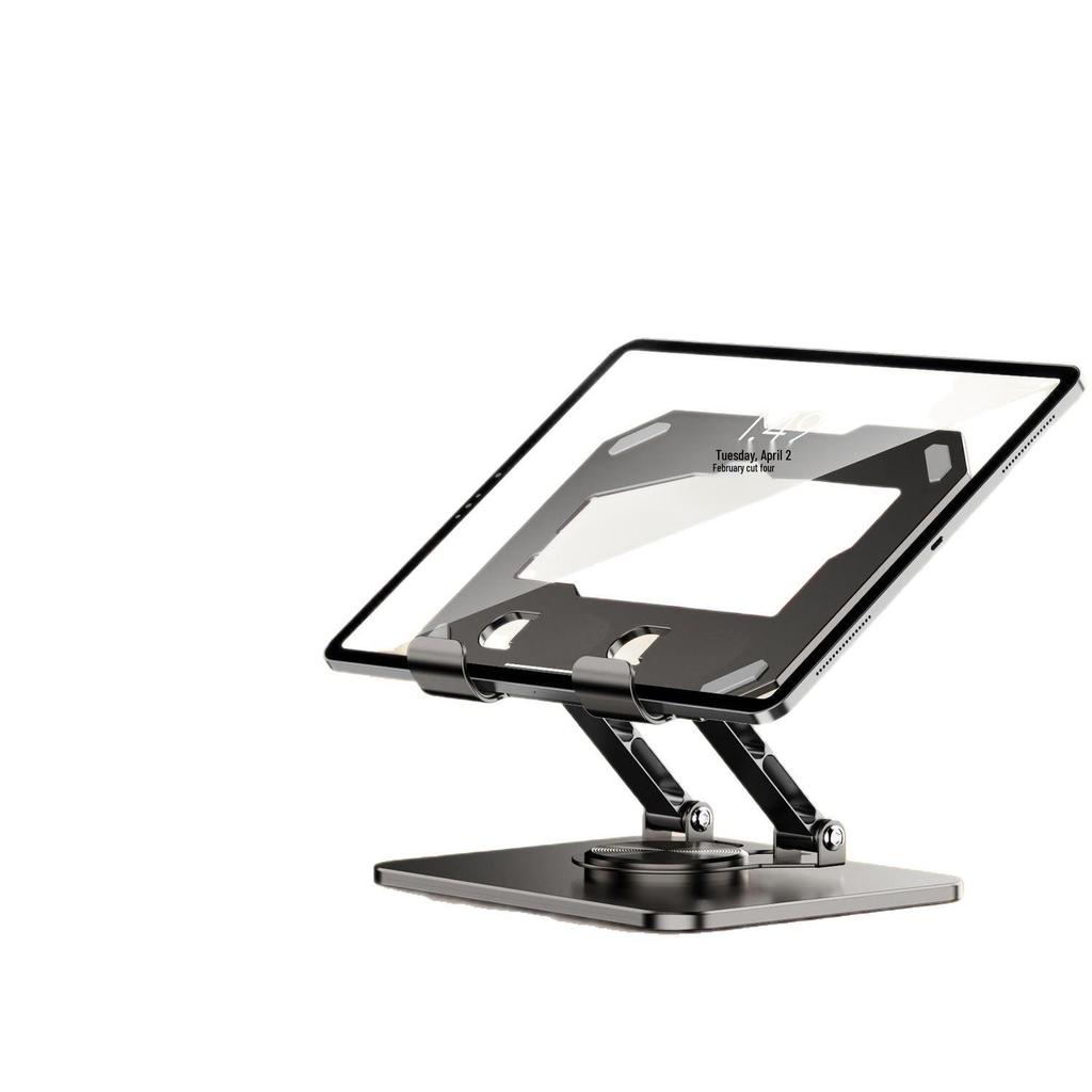 2026 All-Metal 360° Rotating Tablet Stand - Portable, Multi-functional, Folding Desktop Shelf