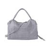 Lychee Pattern Simple Handbag Trendy First Layer Leather Women'S Bag Soft Surface Shoulder Boston Bag
