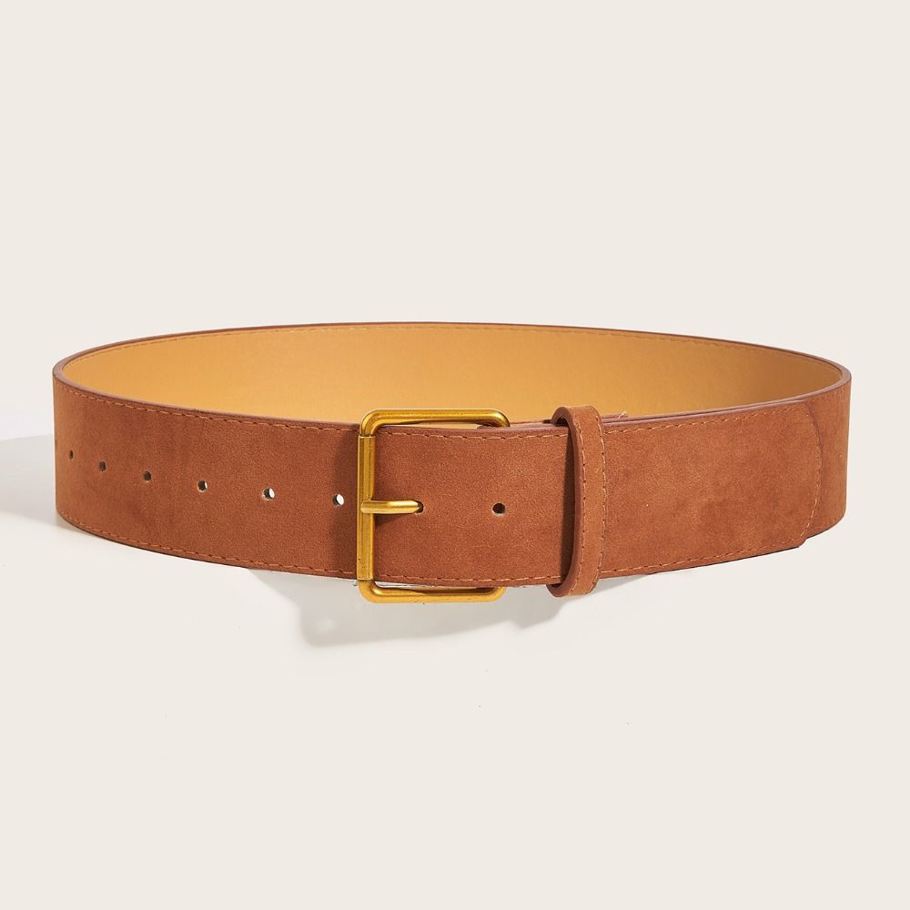 Trendy Pin Buckle Waistband Luxury Design Business Waist Strap Retro Trouser Dress Belts  For Women