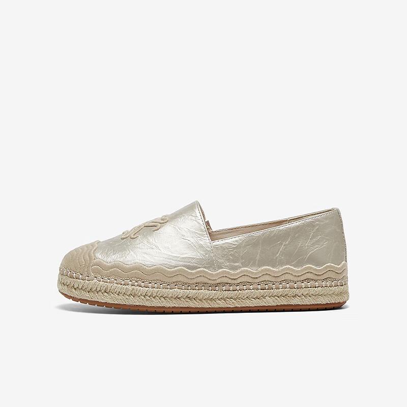 BASTO Women s Retro Casual Flat Espadrille Loafers 34