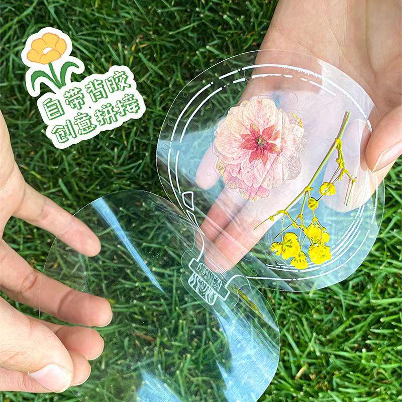Spring DIY Transparent Flower Lamination Film: Upgraded Tassel Dried Flower Bookmark Kit