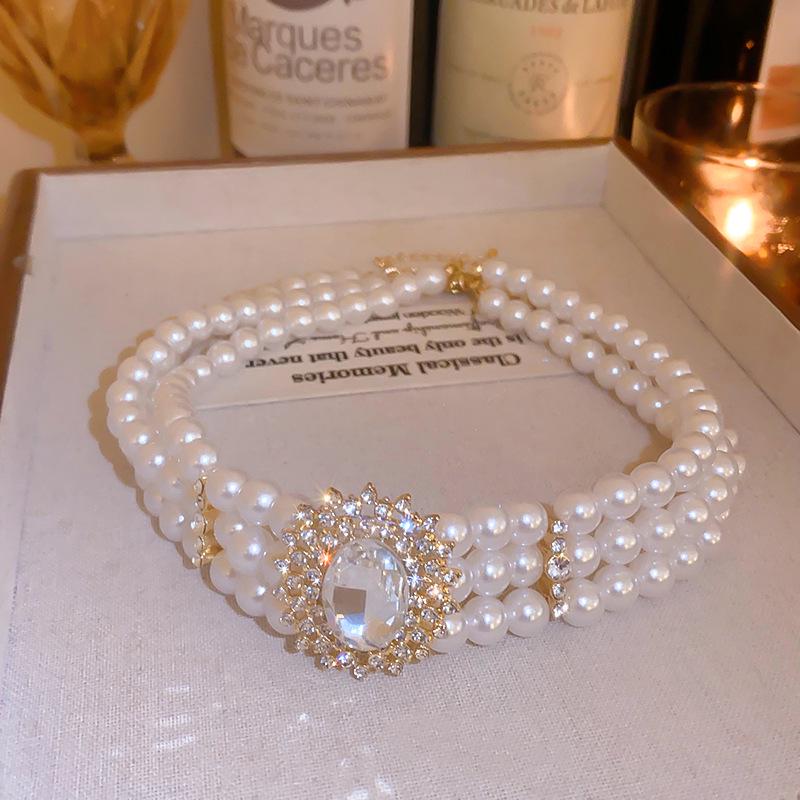 

Винтажное многослойное колье-чокер со стразами и искусственным жемчугом для женщин