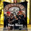 Custom Name Guns N Roses Theme Printed Blanket - Perfect for Couch, Bed, Travel & Outdoor Use | Machine Washable, Cozy & Durable.