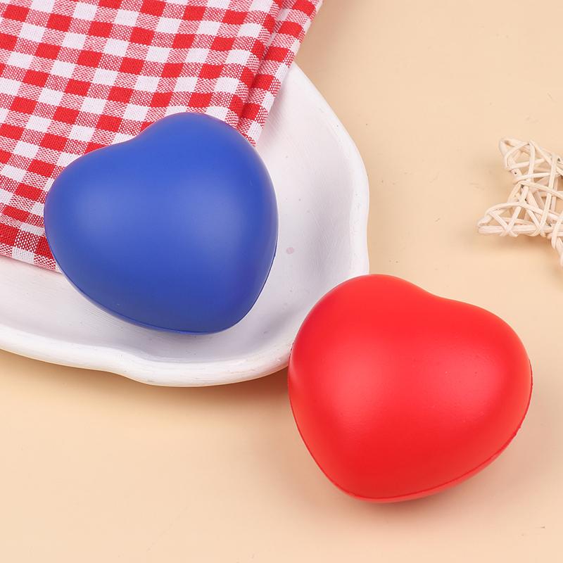 1/3Pcs Funny Love Heart Ball Soft Slow Rising Stress Reliever Gag Squeeze Kids Toy Anti-Stress Decompression Toy