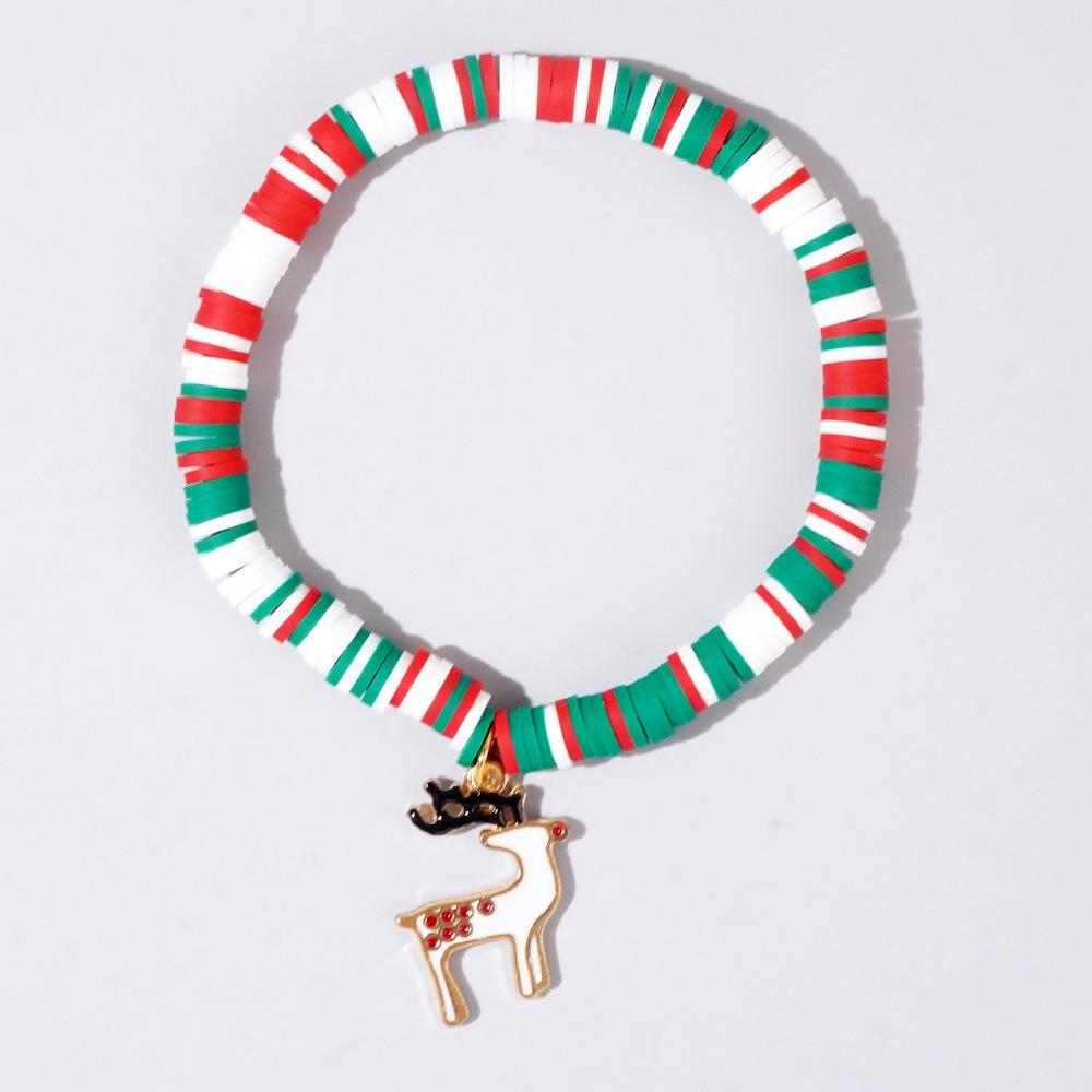 Women's Handmade Colorful Polymer Clay & Copper Bead Bracelet Set - Christmas Gift