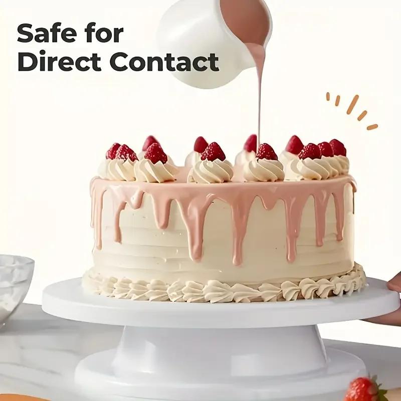24PCS Cake Decorating Set-Non-Slip Turntable with Piping Tips, Scrapers & Tools for Professional DIY Baking Tools Accessories