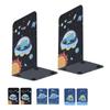 2Pcs Book Ends Iron Strong Load Bearing Rust Resistant Metal Book Stoppers Desk Bookshelves