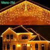 3.5/7M Solar Powered LED String Lights Waterproof for Garden Patio Outdoor Holiday Decoration Starry Icicle Lights for Christmas