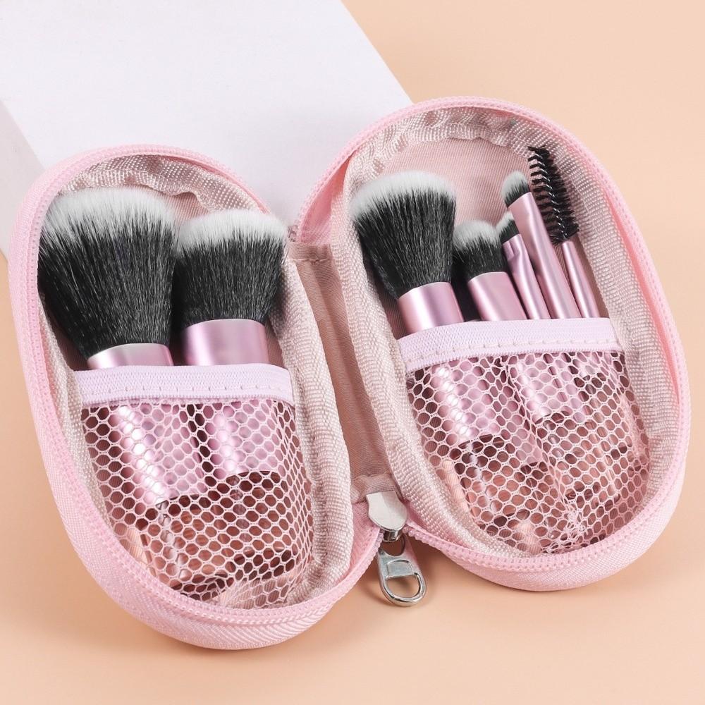 Furry Eyeshadow Powder Brush with Bag Cosmetic Brush Set Mini Makeup Brush Set  Travel Essentials