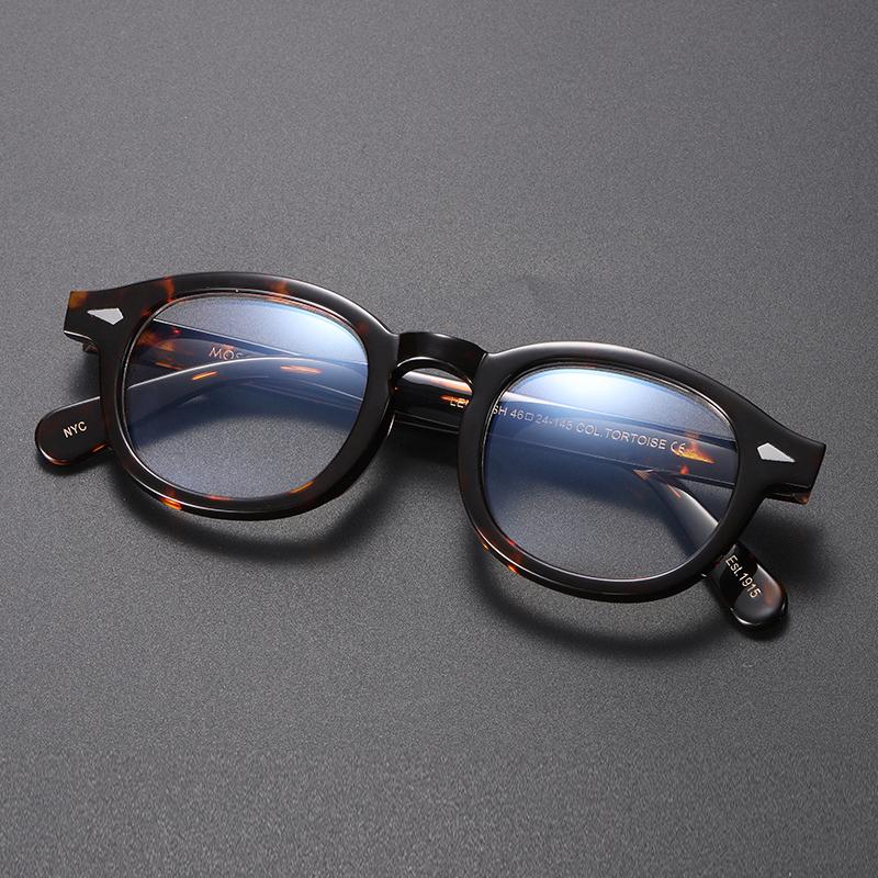 Óculos Johnny Depp Anti Luz Azul Masculino Óculos Lemtosh Feminino Óculos para Computador Marca de Luxo Armação Vintage de Acetato Big No Box