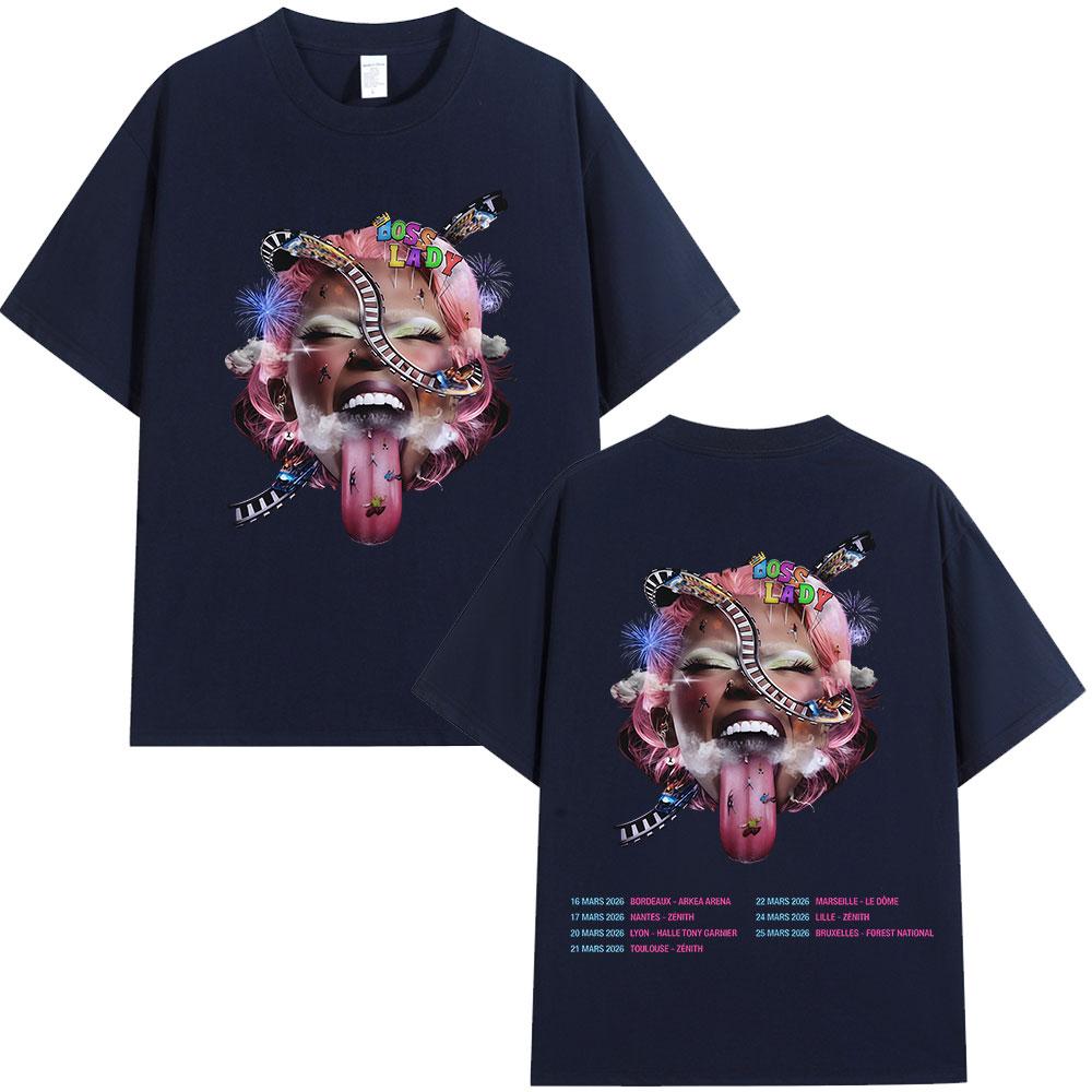 Theodora Boss Lady Tour 2026 Maglietta da Concerto Unisex Donna Hip Hop Moda T-shirt Casual Cotone Maniche Corte T-shirt Streetwear