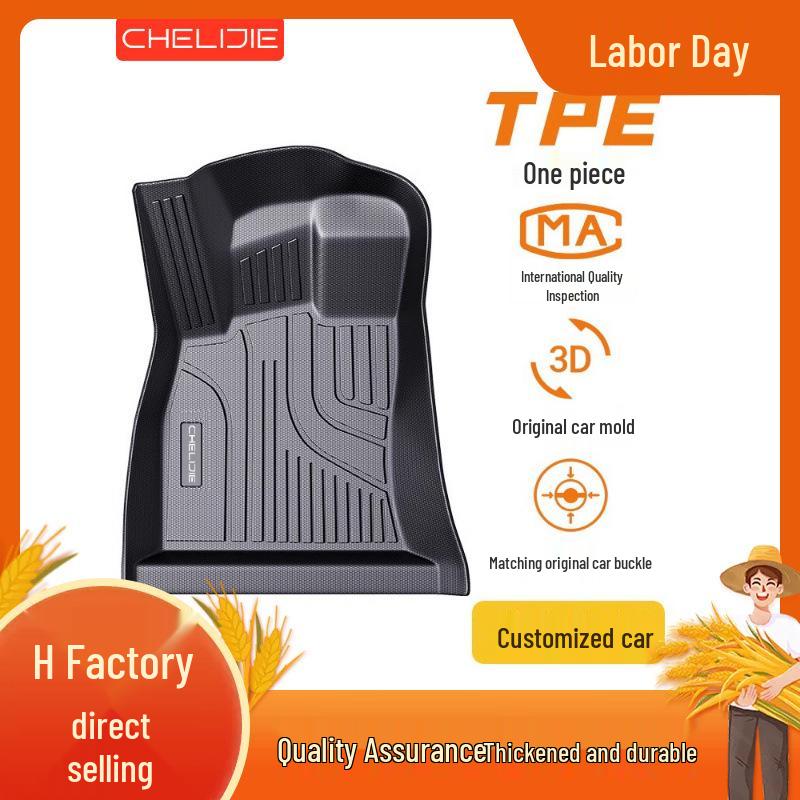 TPE All-Weather Floor Mats for Buick: Envision PLUS, Regal, LaCrosse, Excelle e5, Verano, Blue 6