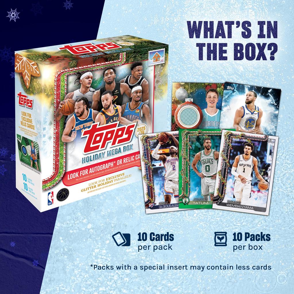 2025 Topps Holiday Kosárlabda Gyári Zárt Mega Box - -