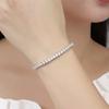 Full Diamond Beads Gold Plated Adjustable Tennis Chain Bracelet Women Men Girls Boys Stone Gemstone
