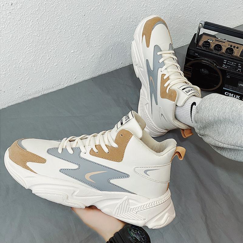 Putian high-top autumn student running basketball actual sports leisure height increase Xiaobai dad tide shoes