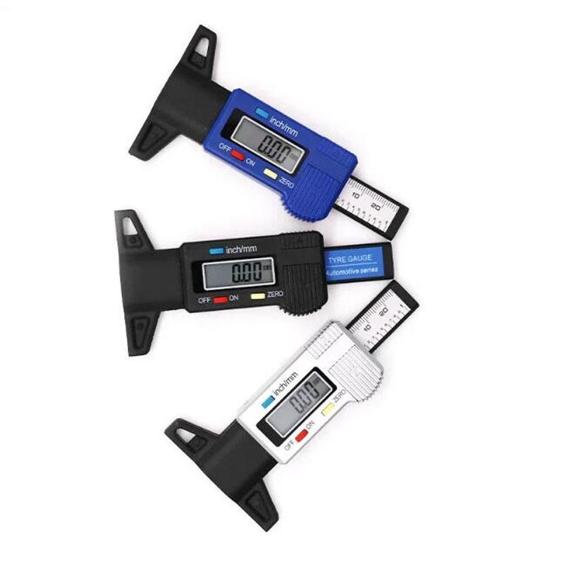Digital Car Tyre Tire Tread Depth Gauge Meter Measurer Tool Caliper Thickness Gauges Tread Brake Pad Shoe Tire Monitoring System