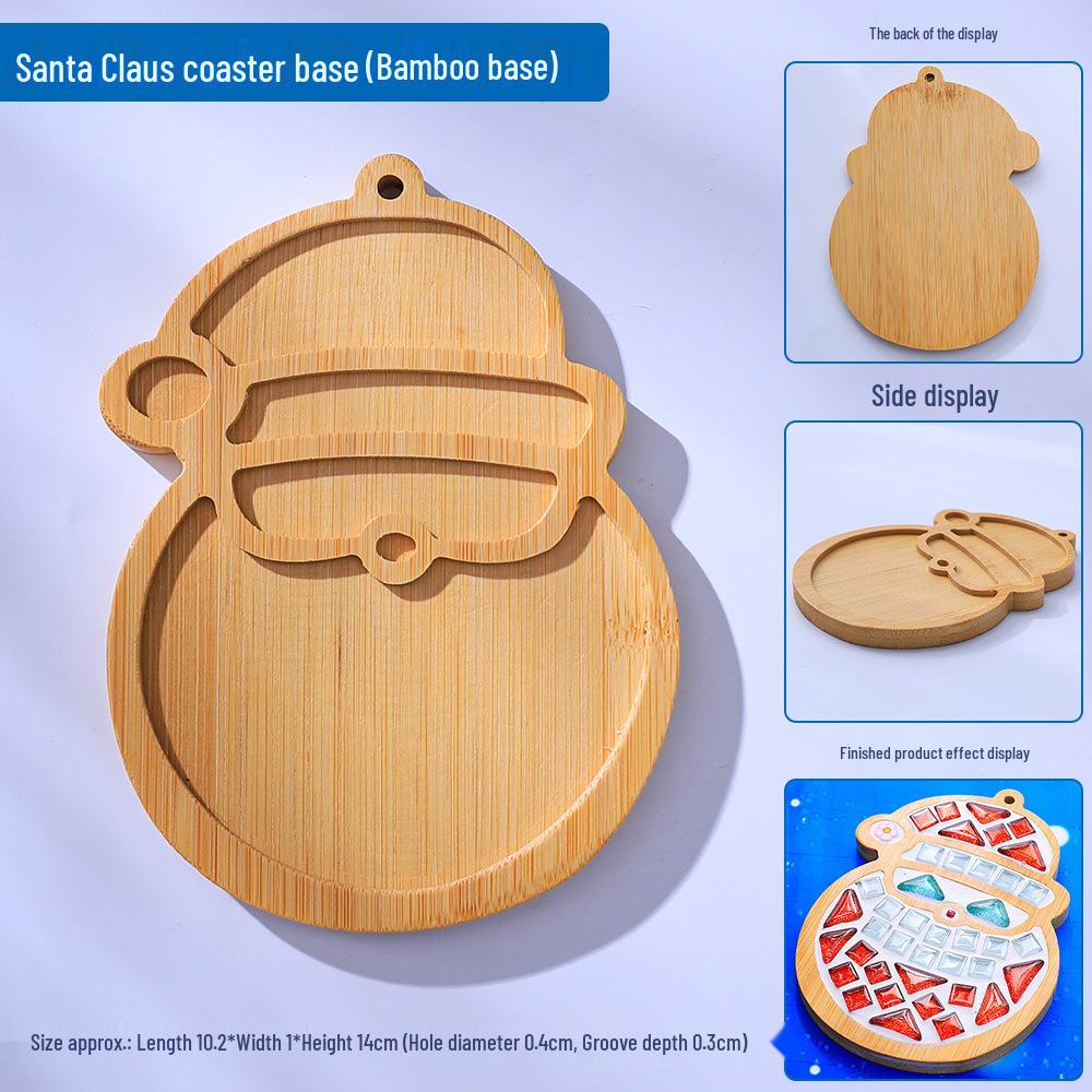 Bamboo Coaster & Placemat DIY Kit for Kids - Square & Round Mosaic Base