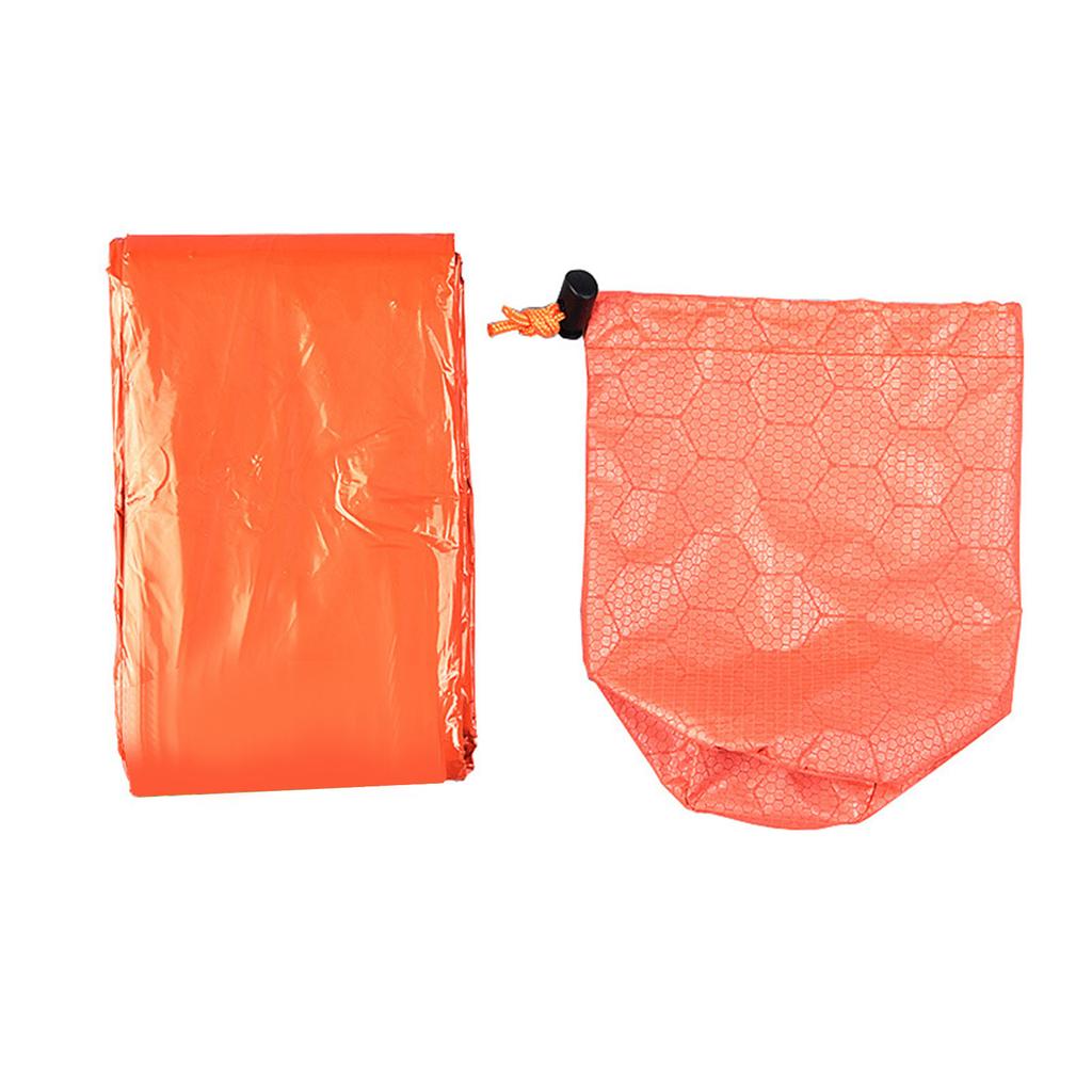 PE Aluminum Film Sleeping Bag Storage Pocket Outdoor Drawstring Compression Stuff Sack Bag for
