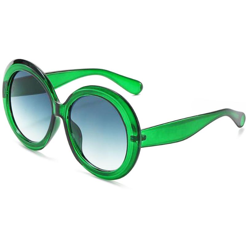 Retro Große Runde Sonnenbrille Damen Brauner Verlauf Große Sonnenbrille Damen Stylisch Luxusmarke Design Spiegel Klare Tönungen