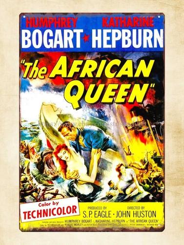 

bathroom art prints African Queen Bogart Hepburn metal tin signAluminum 20x30cm（7.8x11.8inch）