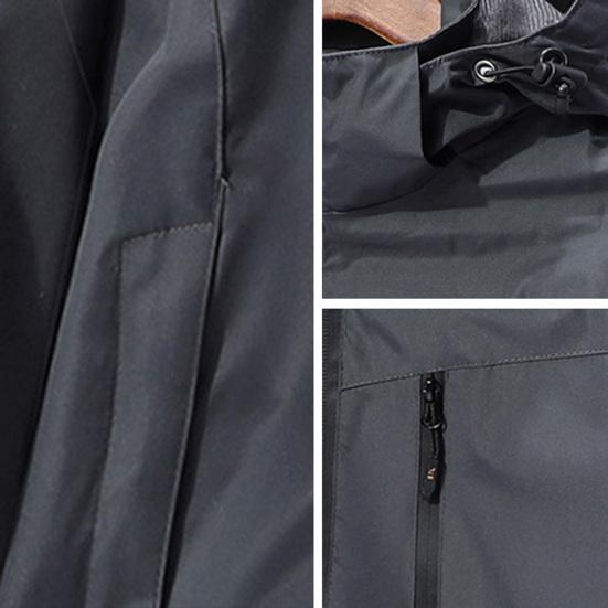 Herren Windbreaker Wasserabweisend Winddicht Frühling Herbst Übergröße Kapuzenjacke Mantel