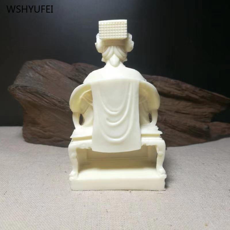 Ivory fruit wood carving Mazu Tianhou Sea God goddess Baoping Automobile Decoration Wooden crafts Gift