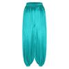 Women Belly Dance Pants Loose Fit Elastic Waistband Satin Bloomers Stage Performance Trousers