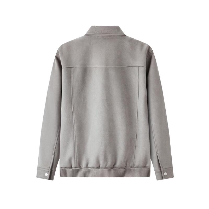 JOEONE Men's Suede-Effect Slim Fit Jacket