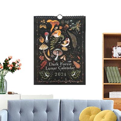2025 Dark Jungle Lunar Calendar Wall Decor Lunar Calendar Dark Jungle Wall Calendars Art Monthly Moon Calendar For House Decor