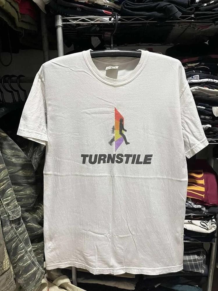 

Rock T Shirt × Tour Tee Turnstile Hardcore Punk Band White Unisex Shirt Unisex T-Shirt L