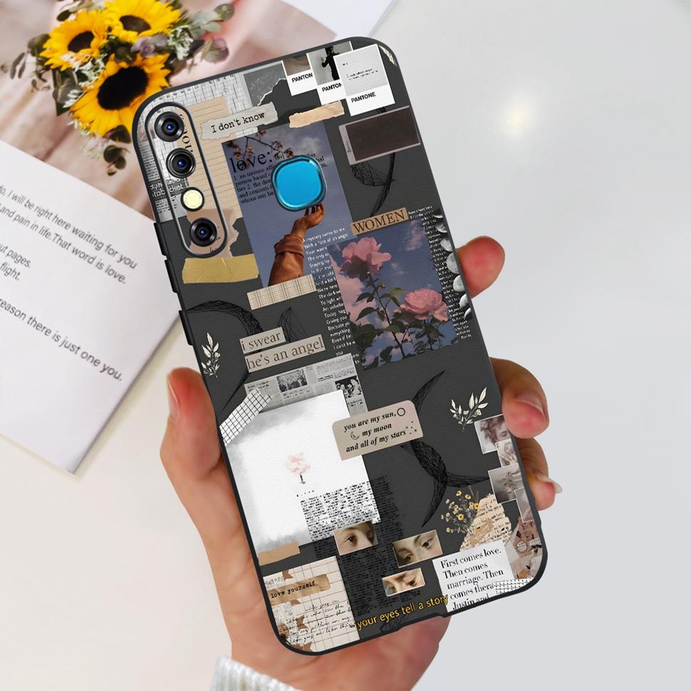 For Infinix Hot 8 2019 Case Cute Panda Butterfly Soft TPU Phone Case For Infinix Hot 8 Hot8 Back Cover X650C X650B Coque Bumper