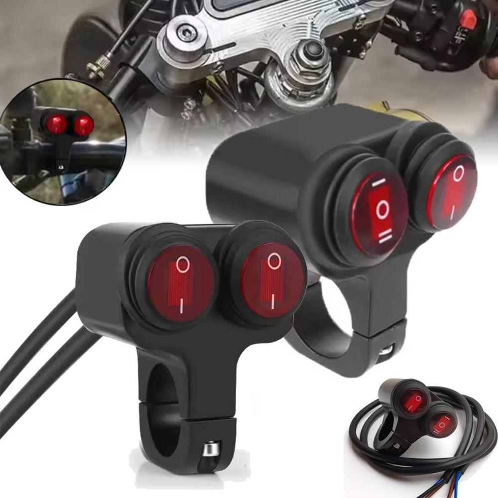 DC12V Motorcycle Light Switch Aluminum Zinc Zinc Alloy Headlight On/Off Switch  Scooter