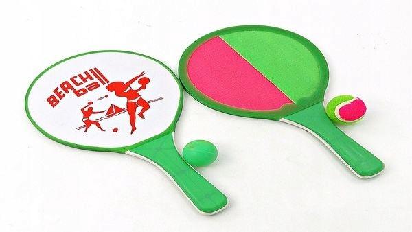 2in1 BEACH PADDLES FOR CATCH BALL GAME + BALLS