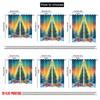 2pcs,2D Plane Printing Contemporary Curtains Christmas Tree Gifts Snowfall 100% Polyester (without Rod) Festive Ldeal for