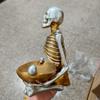 2025 Halloween Skeleton Candy Bowl Scary Resin Serving Bowl for Workplace Kitchen Cookie Fruit Jewelry Snack Dishes