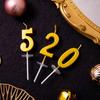 Gold Number Birthday Candles for Baby's First Birthday Cake Decoration Party Dessert Toppers
