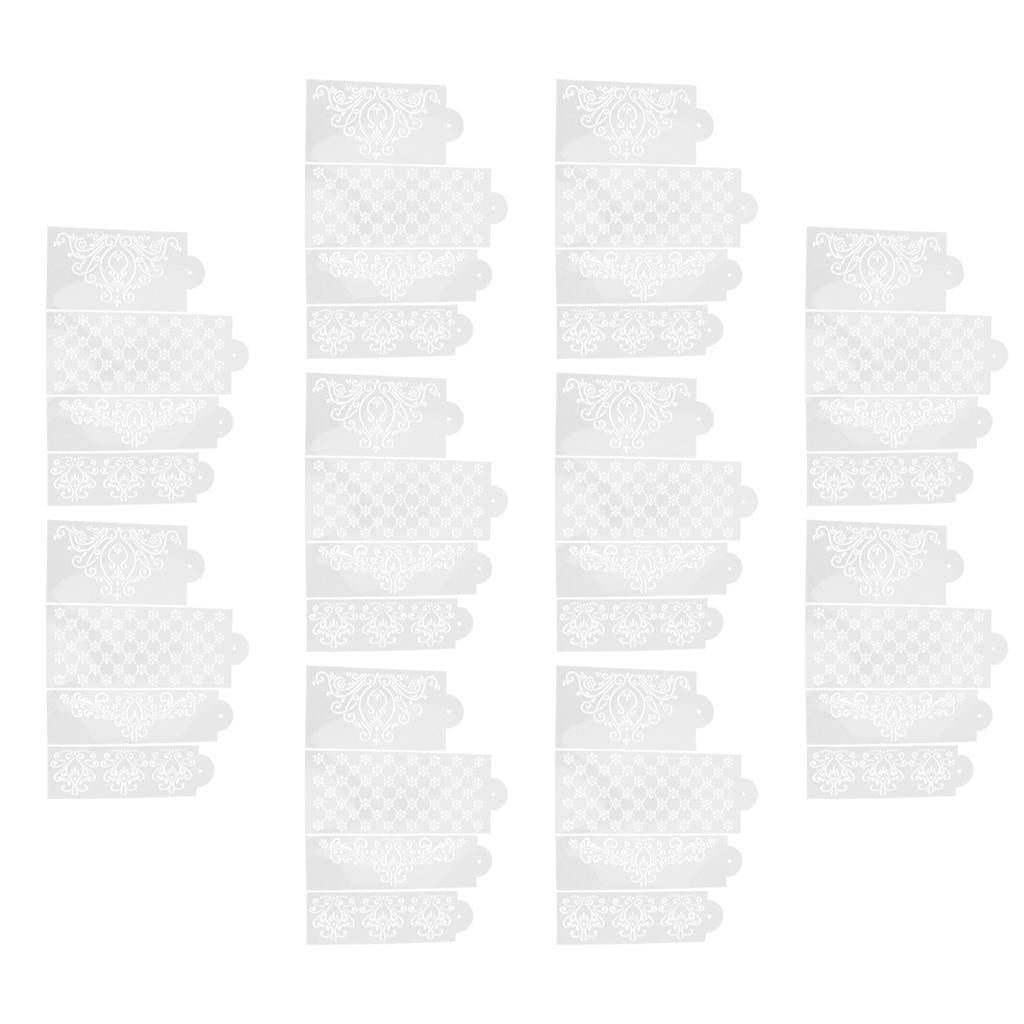 10er Set Kuchensprayform Kuchenprägeform Backschablonen für Heimküchenwerkzeug