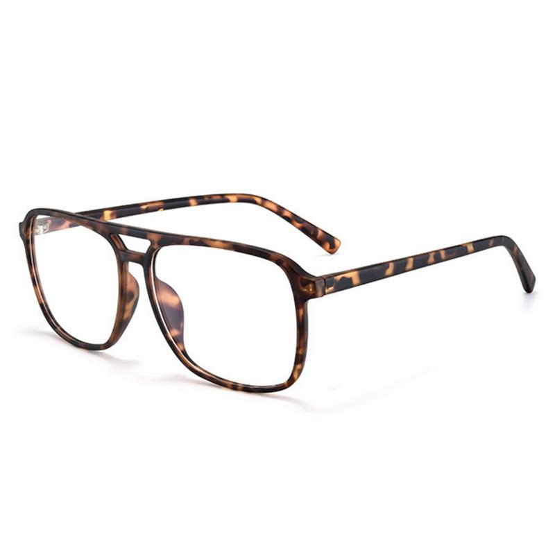 

Square Finished Myopia Glasses Anti Blue Light Big Frame Double Beam Diopter 0 -0.5 -1.0 -2.0 To -6.0 0