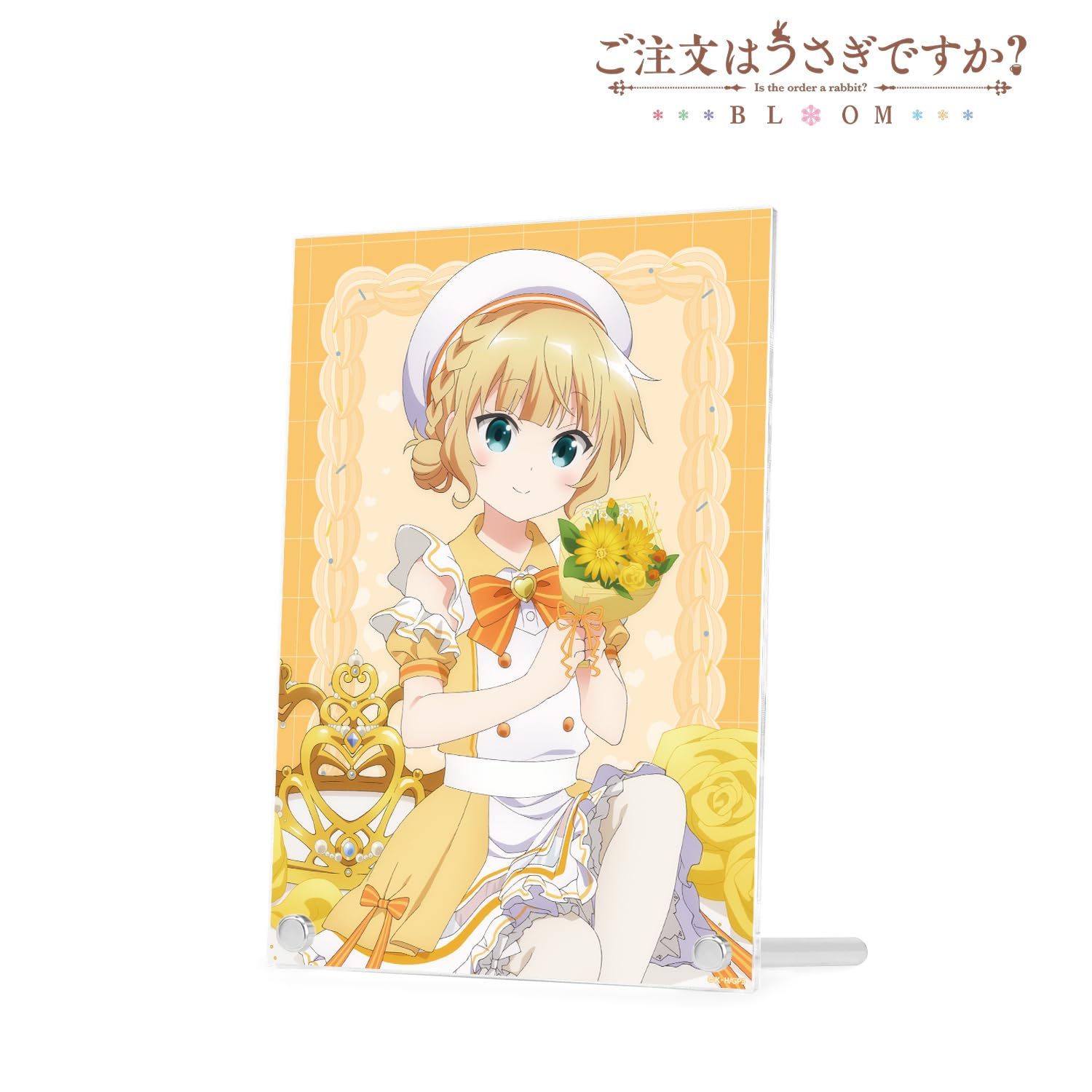 

Заказ является оригинальной иллюстрацией BLOOM Шаро, сидящей на торте, акриловая панель А5 colleize Официальный мерч Официальная лицензия [Официальный] Кролик