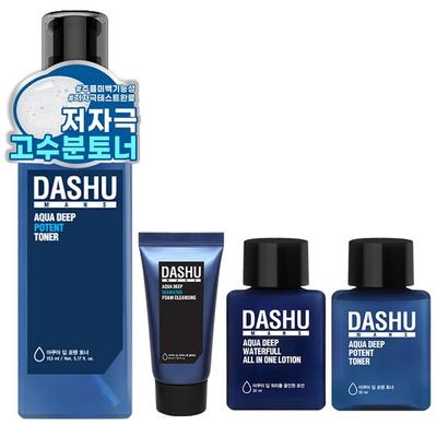 Set de tónico potente Aqua Deep para hombre de 153 ml + espuma limpiadora de 30 ml + loción de 30 ml, 1 set